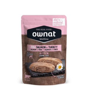 Ownat Wetline Kitten Salmão e Peru Ração Húmida para Gatos