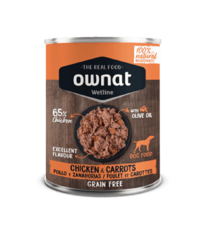 Ownat Wetline Frango com Cenoura Ração Húmida para Cães