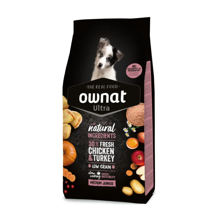 Ração para Cão Ownat Medium Junior