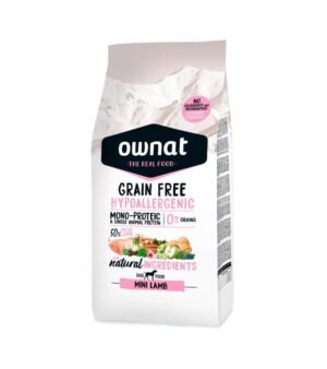 Ownat Hypo GRAIN FREE Mini Borrego Ração para Cães