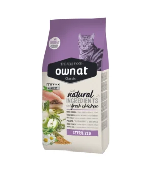 ração para gato ownat classic esterilizado