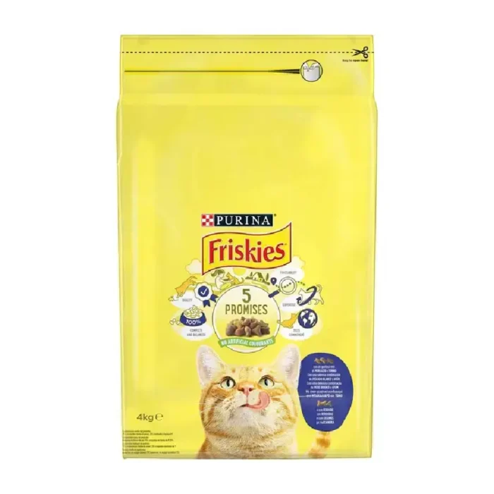 Ração para Gato Friskies Peixe Branco e Atum