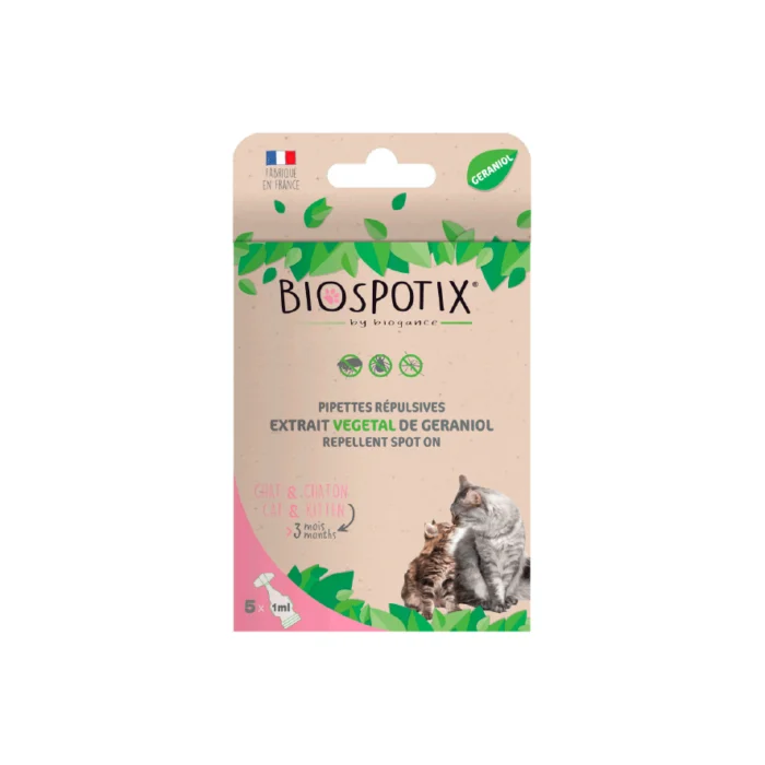 Pipeta Antiparasitária Biospotix Gato - Geraniol